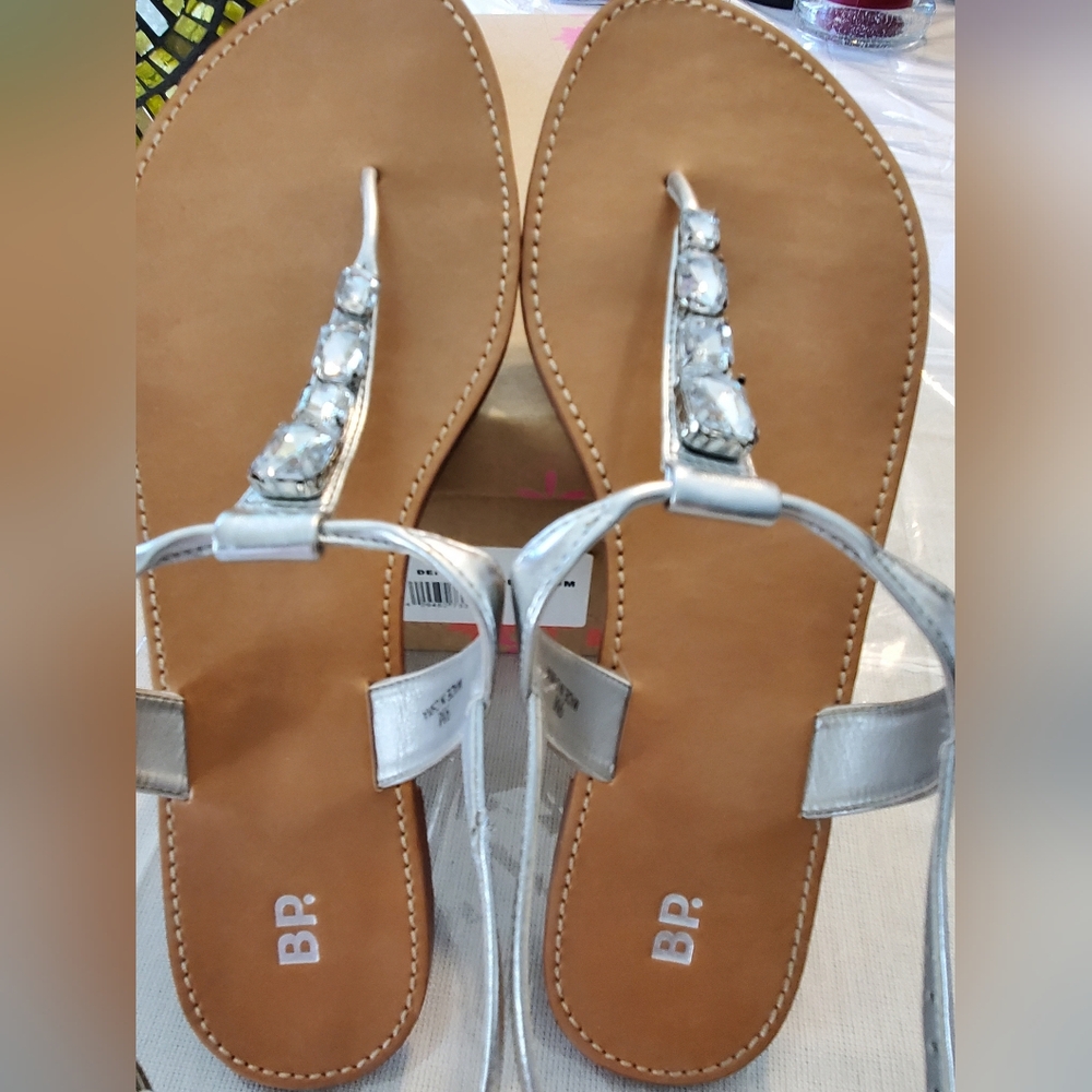 Silver Embellished Women's Sandals